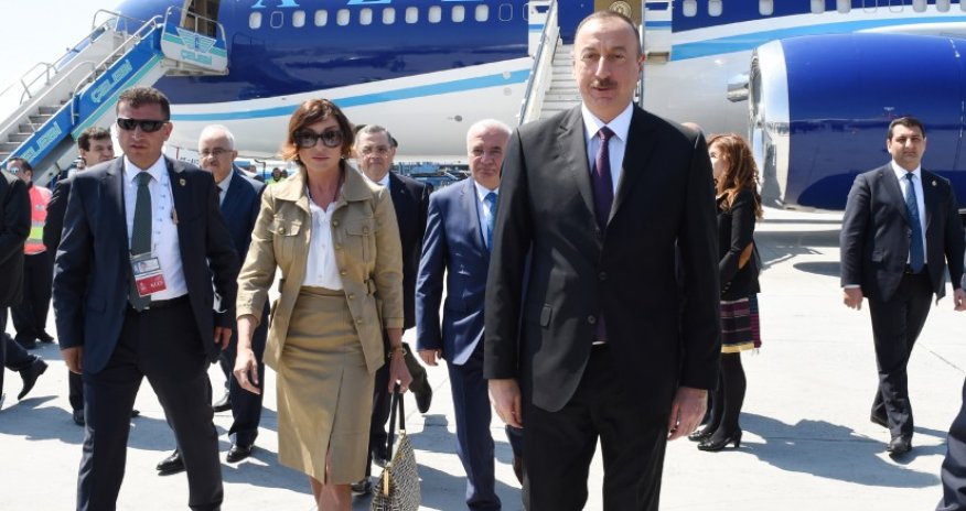  Ilham Aliyev arrived in Istanbul on a working visit