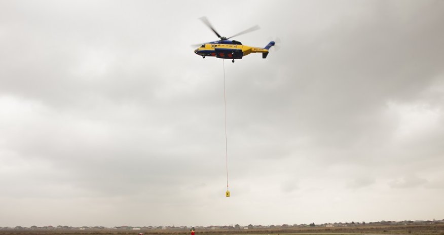 SWHS to transport cargo  via external sling to oil and gas platforms