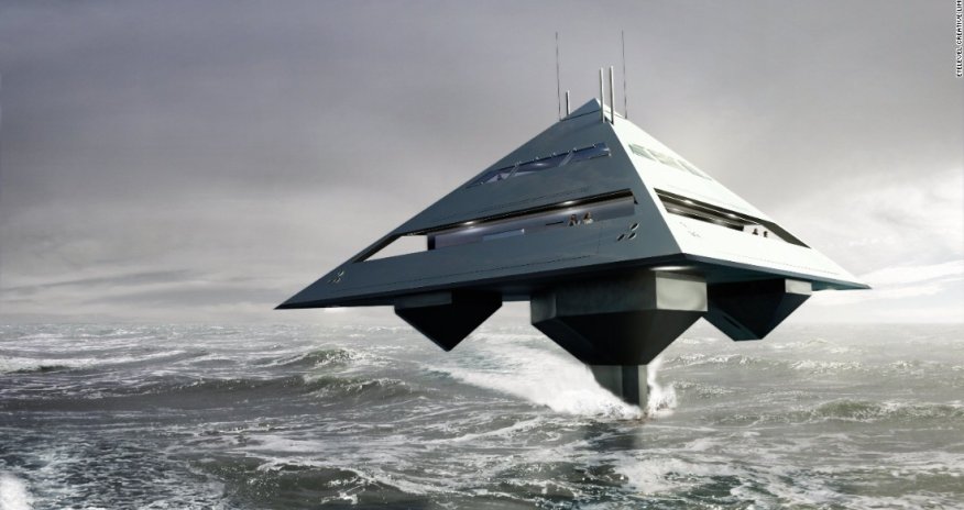 Tetrahedron Super Yacht: The boat that can fly
