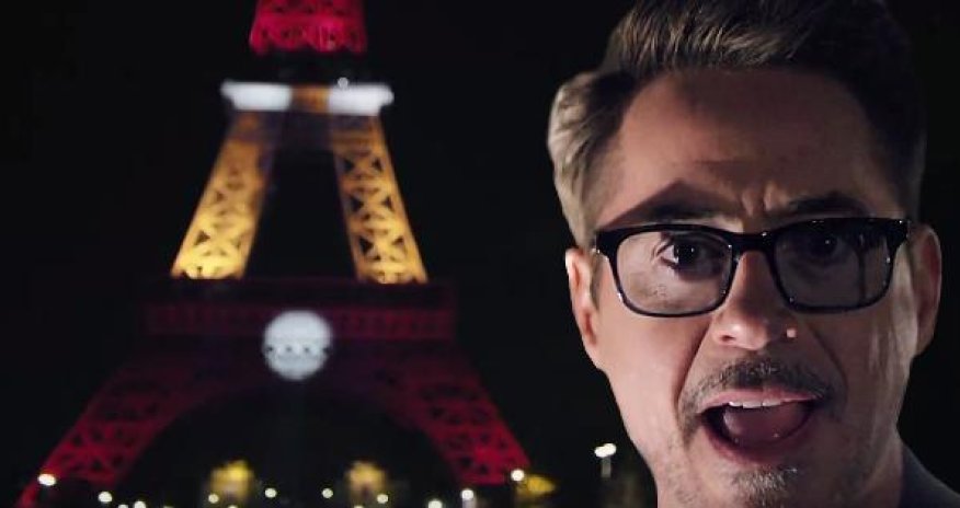 Актер покрасил Эйфелеву башню