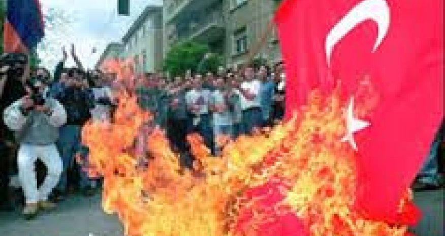 Turkish, Azeri flags burnt in Armenia at event to mark mass killings by Ottomans 