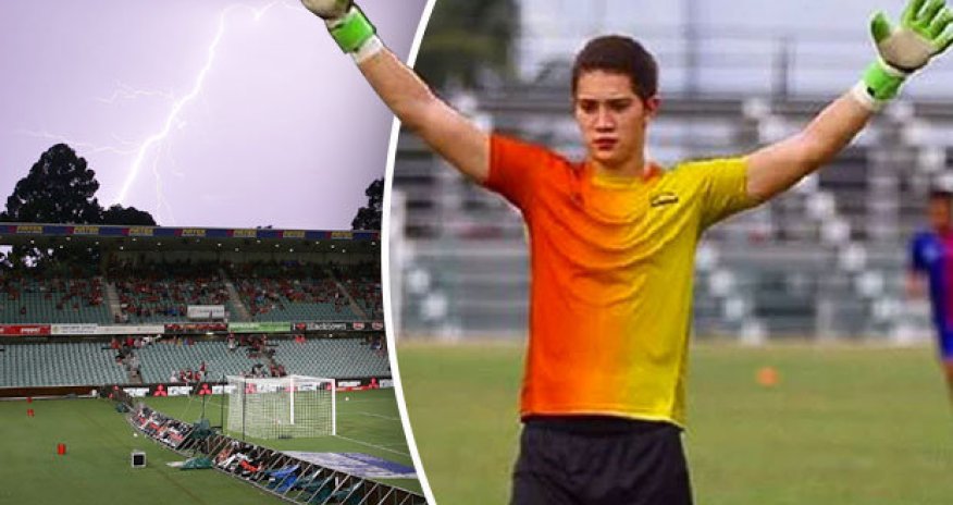 Footballer dies after being struck by lightning
