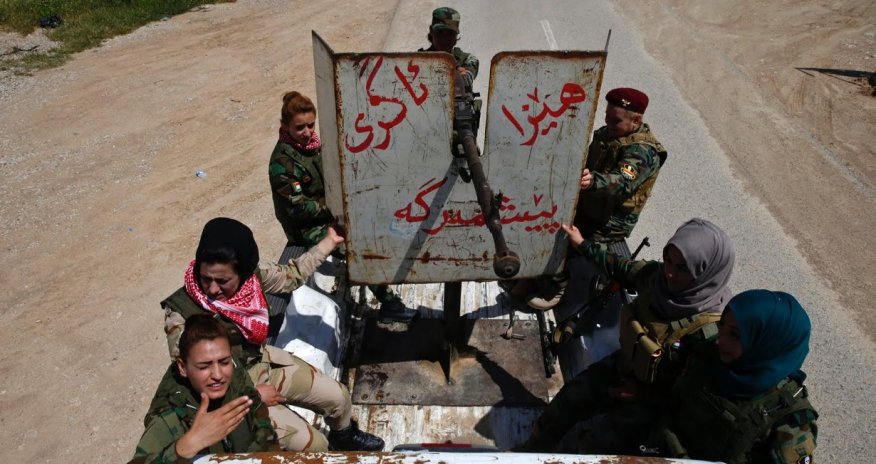 Yazidi women fight IS