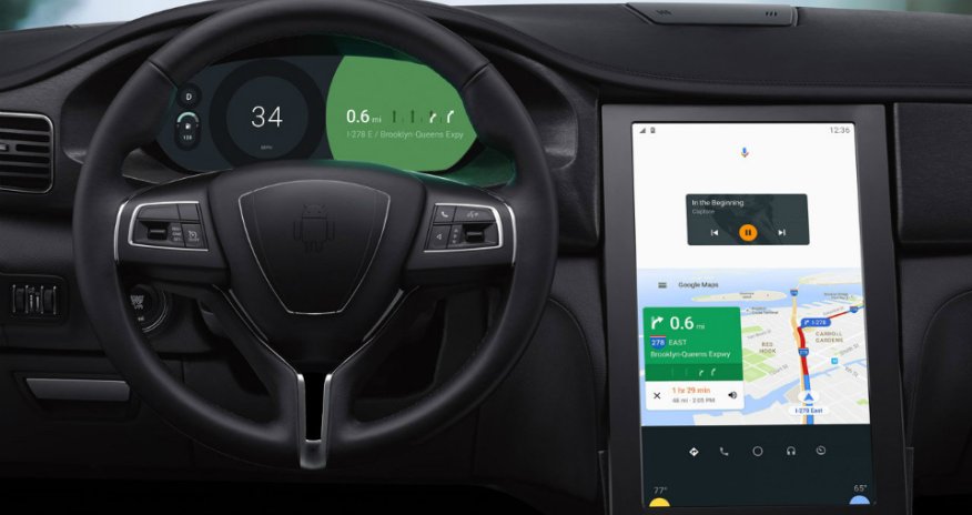 Google показал автомобильный планшет - ВИДЕО