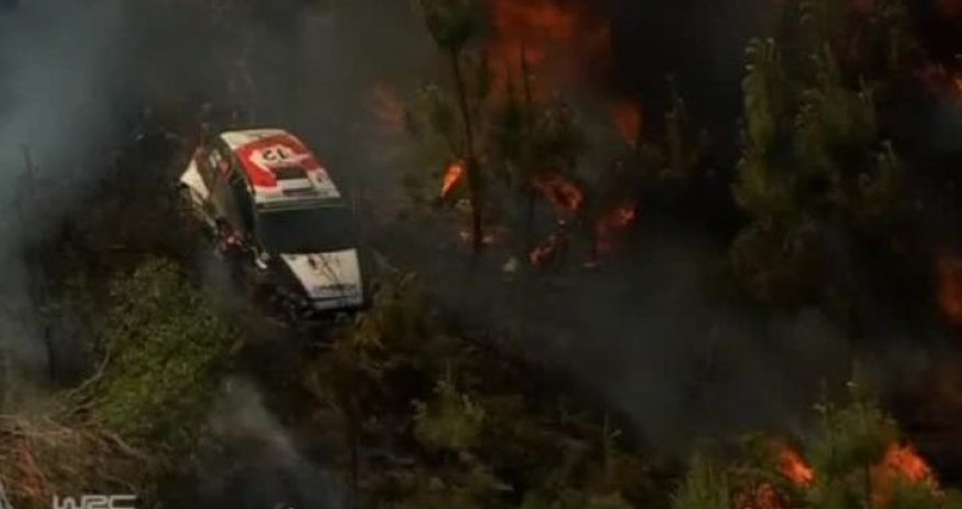 Авария на чемпионате мира по ралли