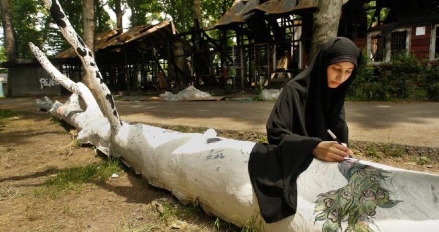 Fallen plane tree becomes symbol of protest in Kashmir