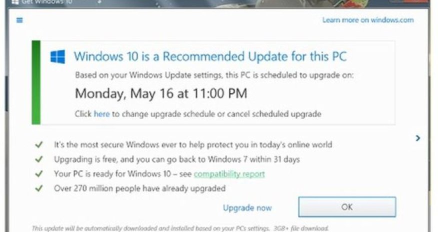 Microsoft accused of Windows 10 upgrade 'nasty trick'