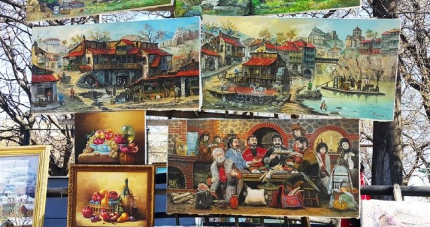 Gürcüstanın gözəlliyi gürcü ustalarının kətanlarında - FOTO