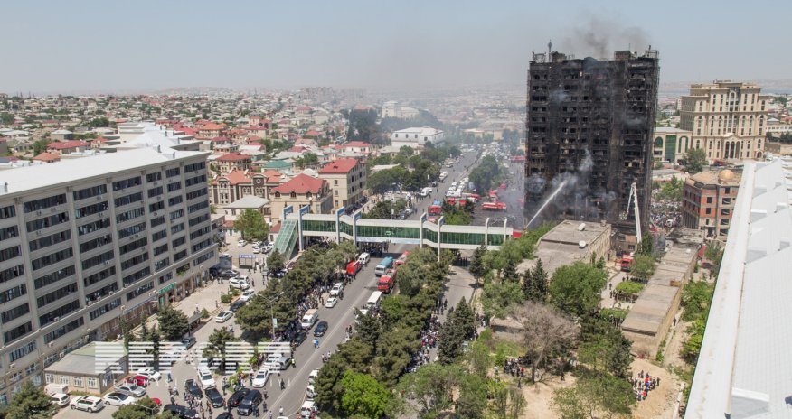 Binəqədidə yanan bina ilə bağlı məhkəmə başlayır