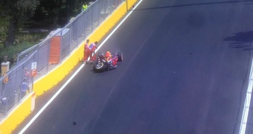 Во время первого тестового заезда произошла авария -  ВИДЕО
