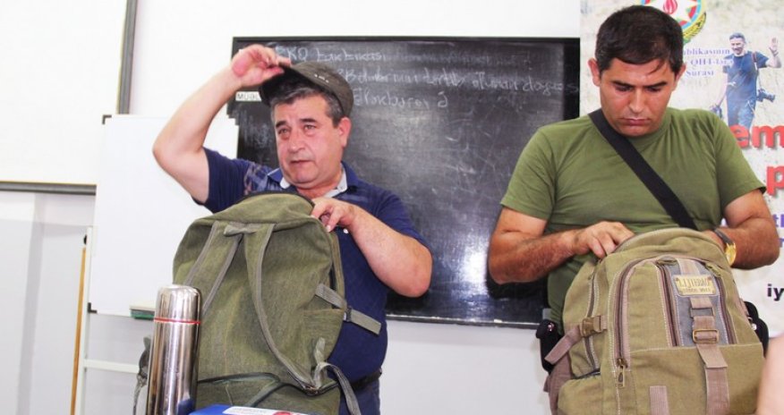 Ekstremal jurnalistlərin təcrübə poliqonu təlimləri başladı - FOTOLAR