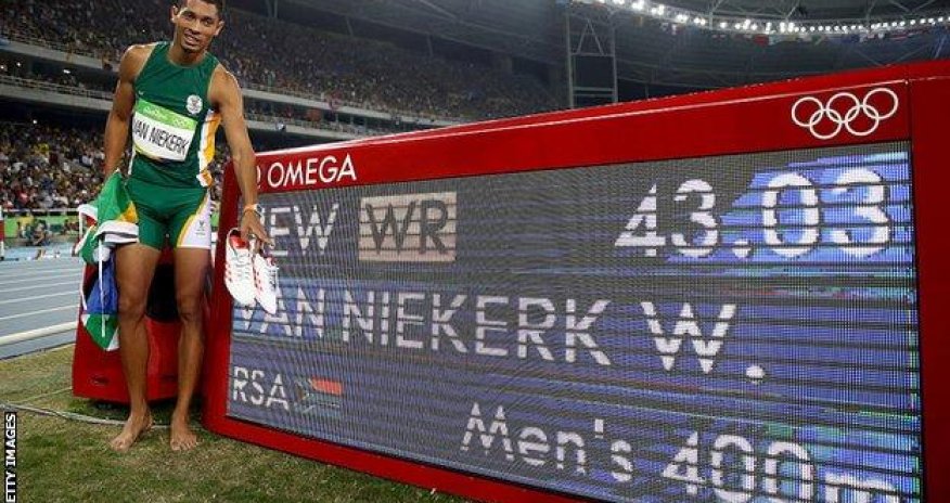 Wayde van Niekerk breaks world record to win Olympic gold