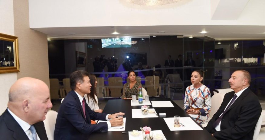 Ilham Aliyev, his spouse met with President of World Chess Federation