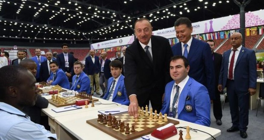 İlham Əliyev Şahmat Olimpiadasının birinci turunda