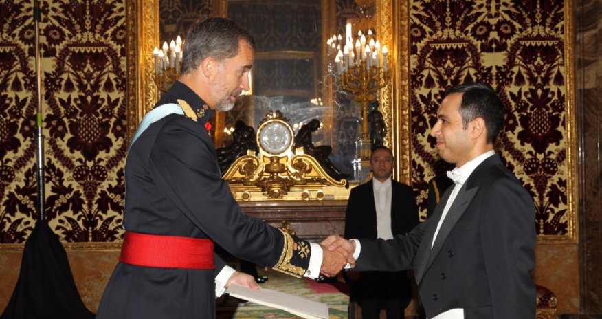 Abel Məhərrəmovun oğlu kralın qəbulunda - FOTOLAR