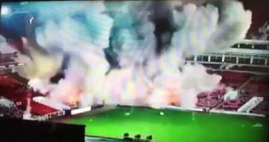 Əfsanəvi stadion PARTLADILDI - VİDEO