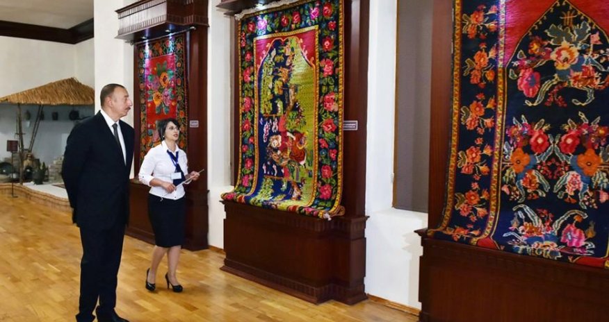 Ilham Aliyev attends opening of Mingachevir Museum of History