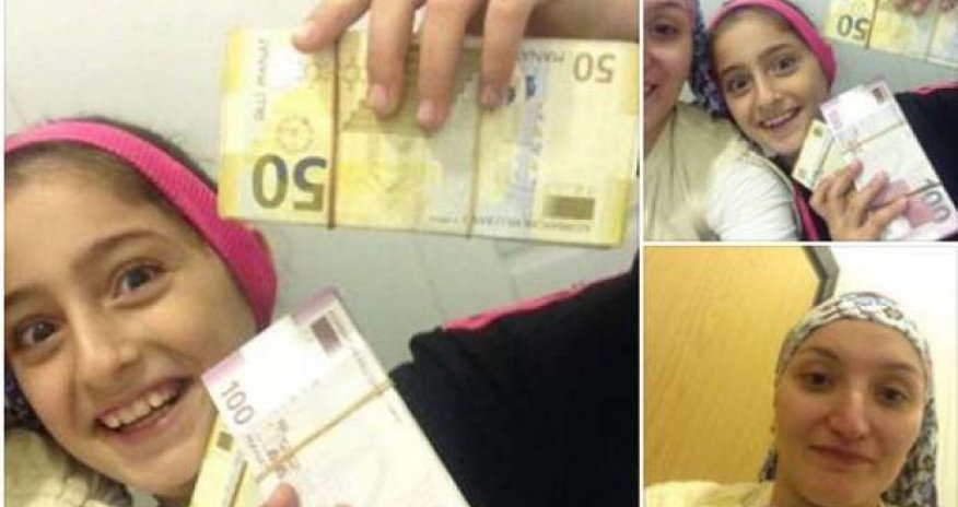 Avtobus dayanacağından 25 min manat tapdı - VİDEO