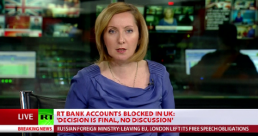Moscow vows to hit back in row over Russian TV channel's UK accounts
