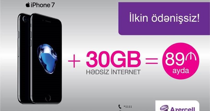 Azercell offers iPhone 7 for AZN 89 per month with no upfront