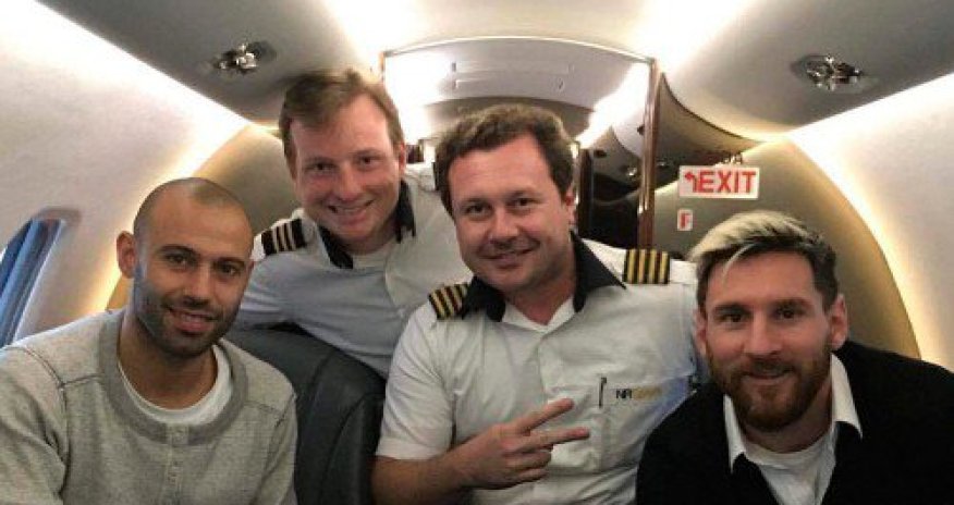 Partlayan təyyarədə Messi də uçubmuş