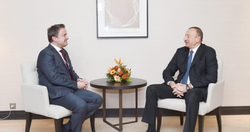 President Aliyev meets with Prime Minister, Minister of State of Luxembourg