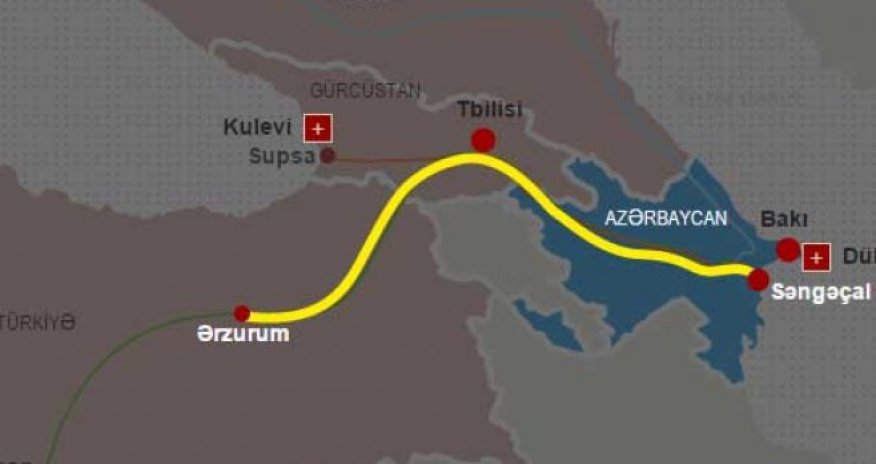 В 2016 году вырос экспорт газа по г/п Баку-Тбилиси-Эрзерум