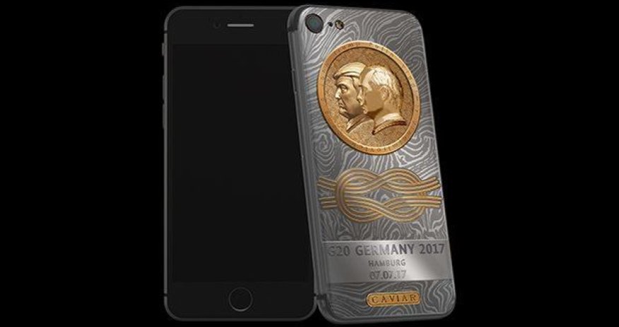 Putinlə Trampın şəkli olan smartfonlar buraxıldı - FOTO