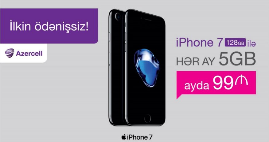 Azercell-dən yeni iPhone 7 və iPhone 6S Plus kampaniyaları