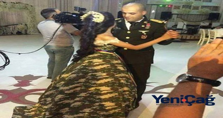 Azərbaycanda belə toy olmamışdı: Bəylə gəlin hərbi formada - FOTO