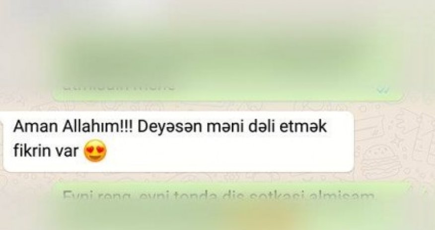 Azərbaycanda rekord qıran iki sevgilinin “WhatsApp” yazışması - FOTOLAR