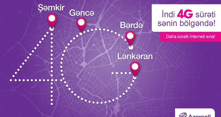Azercell’s 4G services rapidly expanding over regions