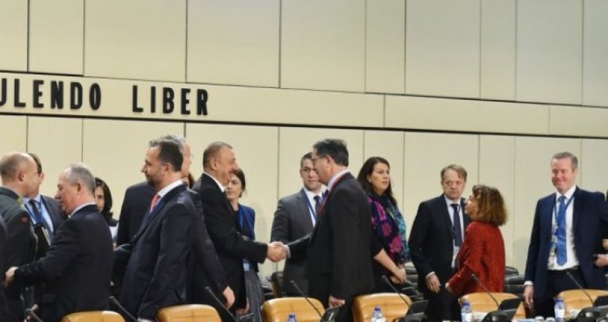 İlham Əliyev NATO-nun sammitində çıxış etdi