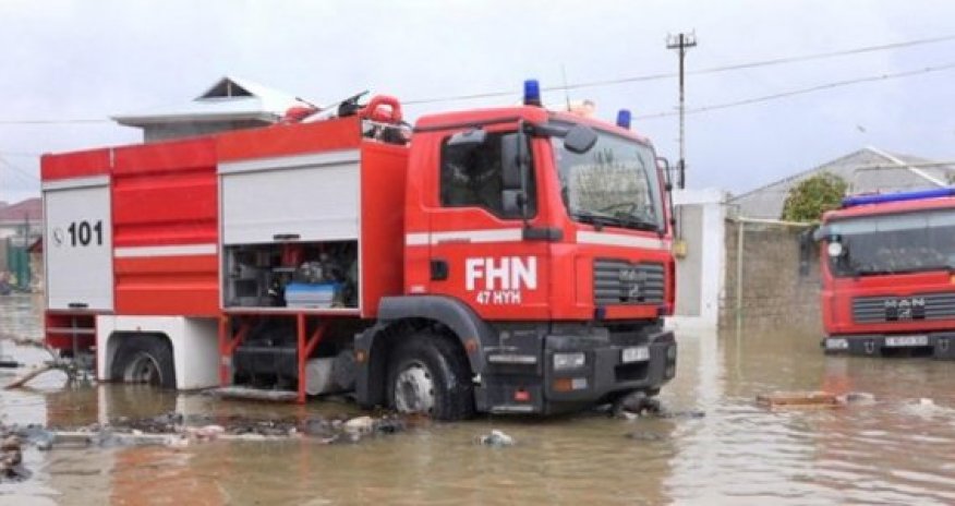 Binəqədini su basdı - FOTO