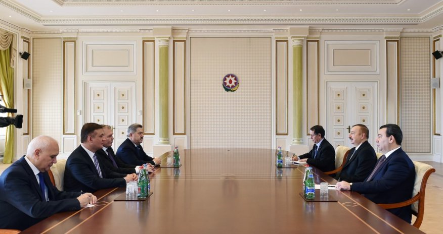 Leonid Kalaşnikov İlham Əliyevin qəbulunda