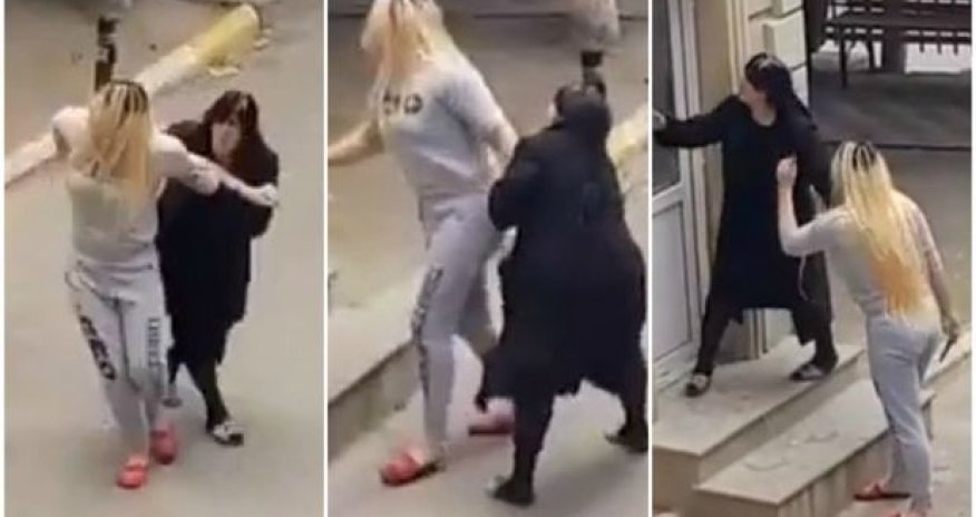 Bakıda transseksual bıçaqla hücuma keçdi – 18+VİDEO