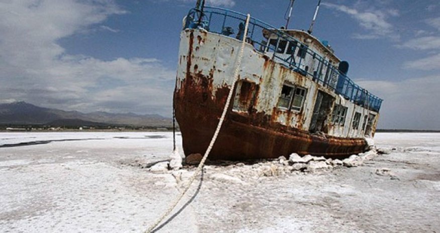 Bu gölün 95 faizi qurudu - FOTOLAR