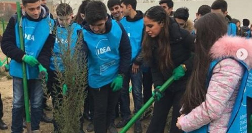 Leyla Əliyeva ağac əkdi 