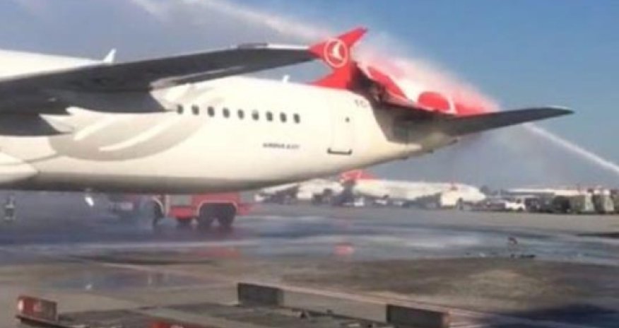 Atatürk hava limanında təyyarələr toqquşdu - FOTOLAR