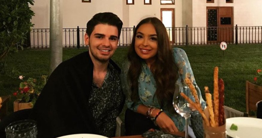 Mədət Quliyevin oğlu Leyla Əliyeva ilə - FOTO