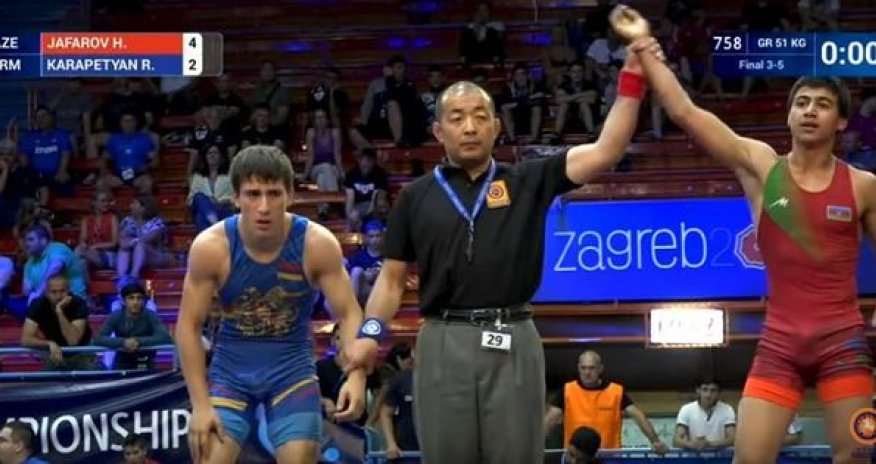 Güləşçimiz erməniyə qalib gəldi - VİDEO