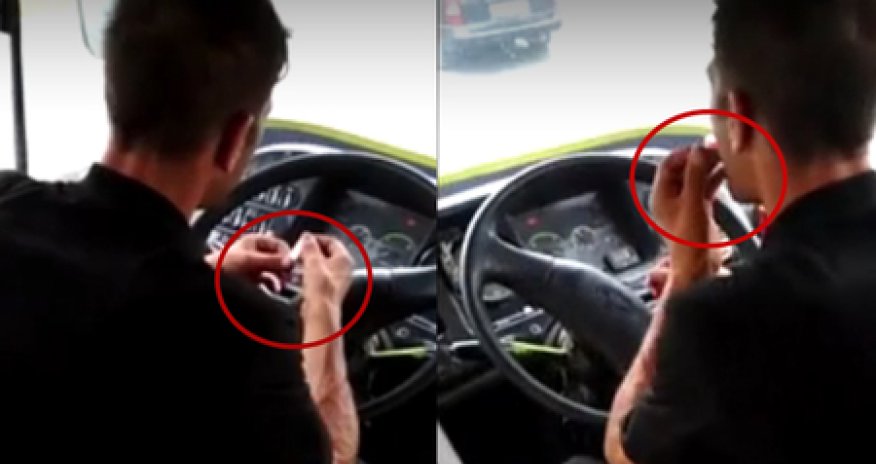 Bakıda avtobus sürücüsünün şok hərəkətləri – Sərnişinlərin gözü önündə görün nə etdi (VİDEO)