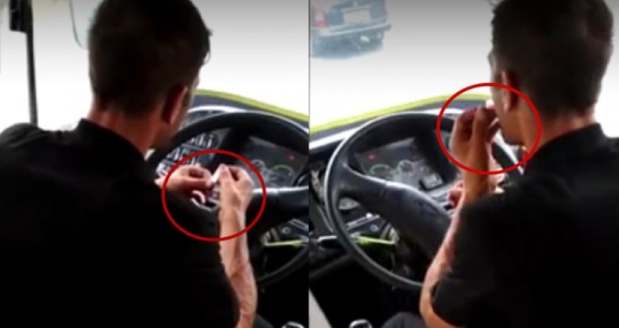 Sürücü sükan arxasında narkotik maddə qəbul etdi – Bakıda