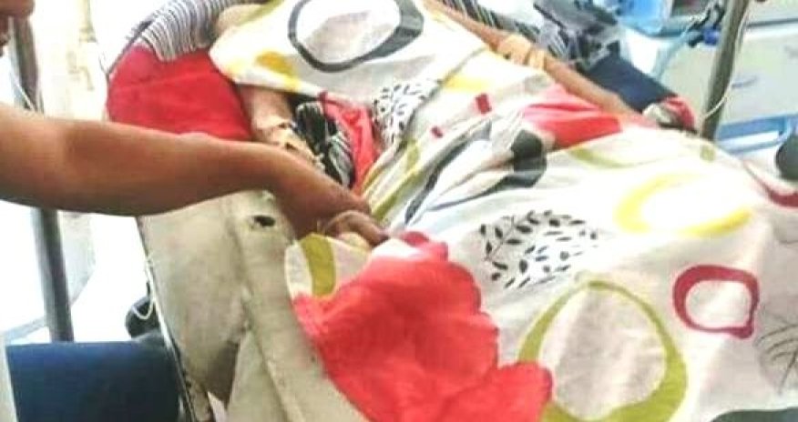 Minaya düşüb ayağı kəsilən 14 yaşlı Elgünün FOTOSU