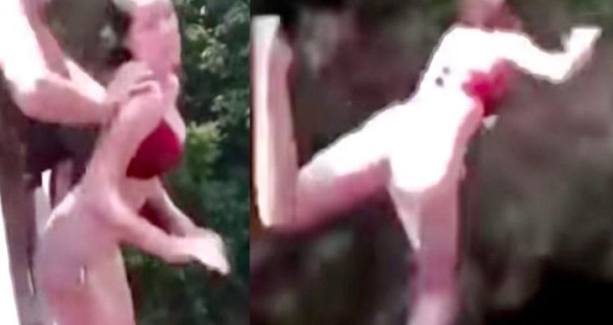 Yeniyetmə qızı 18 metrlik körpüdən aşağı tulladılar - VİDEO