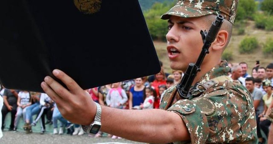 Paşinyanın oğlu Qarabağda and içdi  