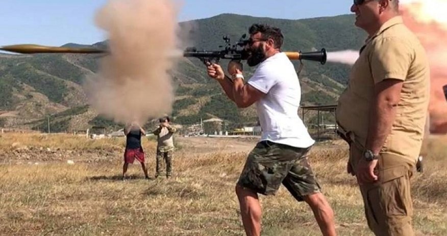 Məşhur erməni qumarbaz Qarabağda silah atdı - FOTO+VİDEO