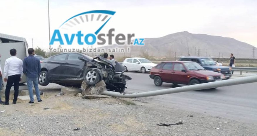 Bakıda maşın radarı vurub aşırdı - VİDEO