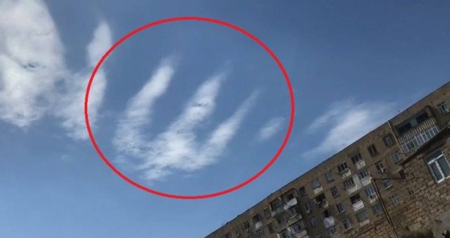 Aşura günü Bakı səmasında hər kəsi təəccübləndirən görüntü - VİDEO