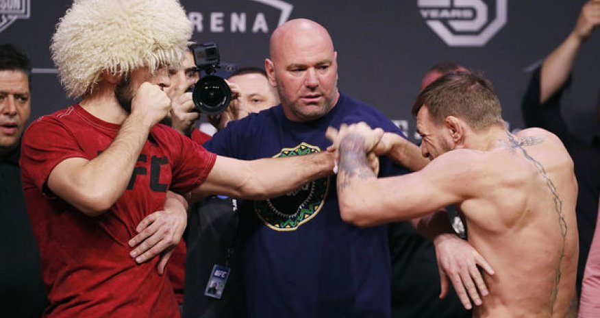 Makqreqor və Nurməhəmmədov arasında gərginlik - VİDEO